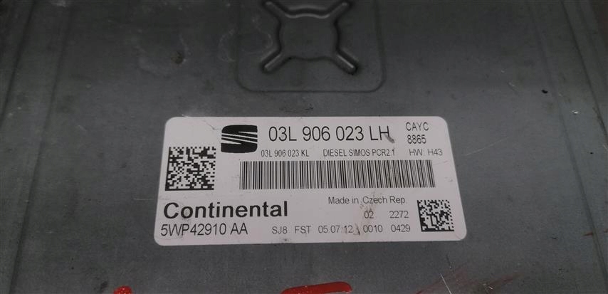 фото №7, Leon ii lift 1.6 tdi бортовой компьютер двигателя 03l906023lh