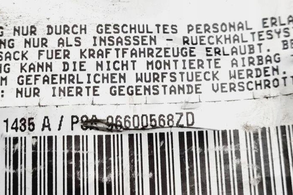 фото №7, Колінна подушка безпеки citroën xsara picasso n68 96600568zd 2.0l дизель 2007