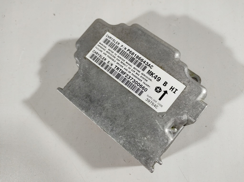 фото №4, Jeep compass 13- модуль датчик подушка безпеки p68186643ac