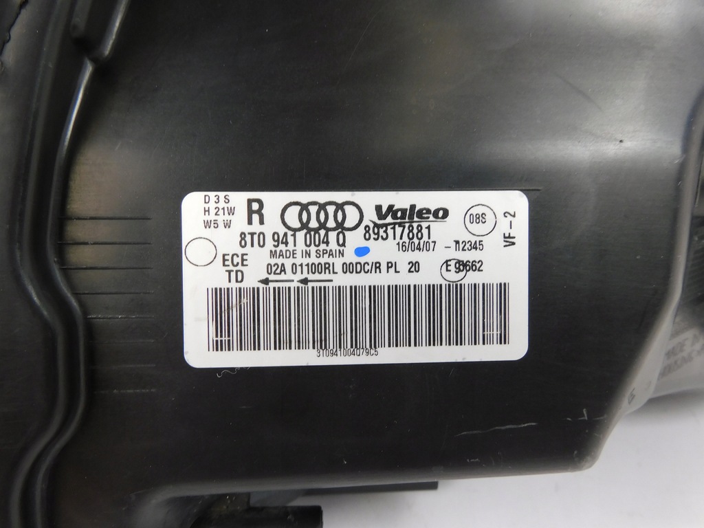 фото №12, Audi a5 8t лампа правая ксенон поворотная 8t0941004q