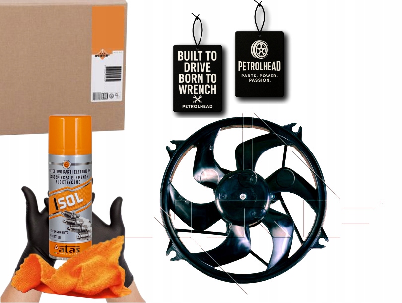 фото №1, Вентилятор радиатора peugeot 406 98-04 nrf #petrolhead pro+ kit4