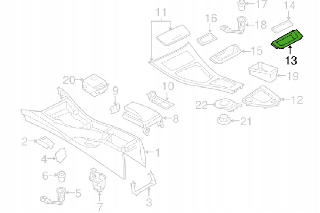 фото №10, Bmw 3 e90 лоток do хранение очки 51167132376 7132376 2008