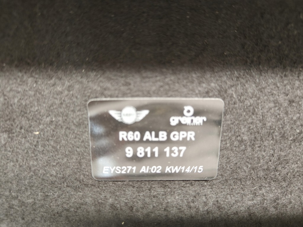 фото №5, Mini r60 countryman полка задняя багажника оригинал 10-16