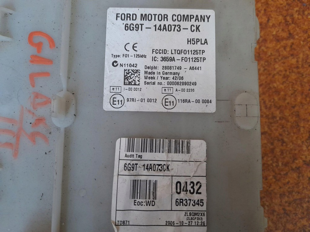 фото №3, Модуль bsi коробка ford galaxy ii 2 6g9t14a073ck