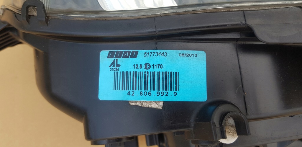 фото №8, Fiat albea strada лампа права. 2009-14.czarna