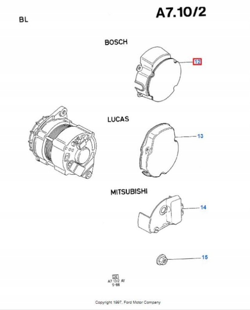 фото №9, Защита тепловая генератора ford ka 96-08