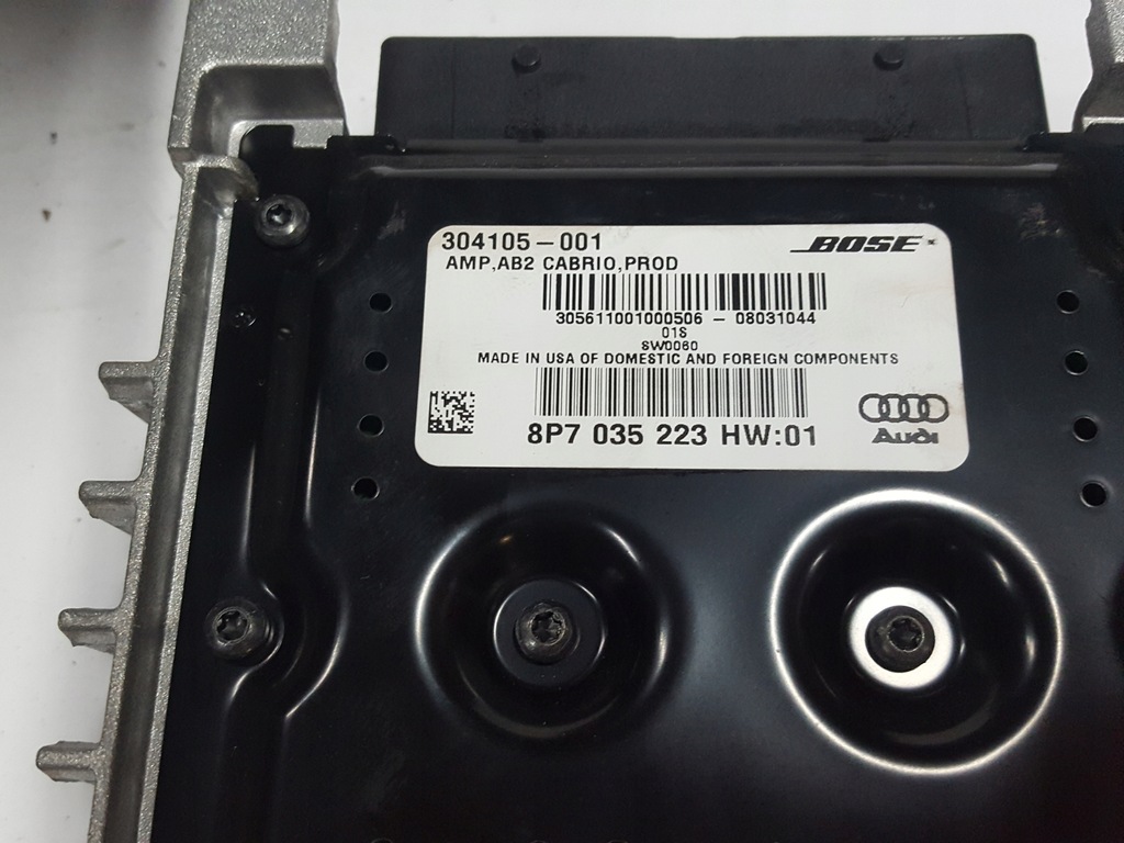фото №6, Audi a3 8p 8p7 lift 08-12r cabrio динамики bose усилитель 8p7035223h