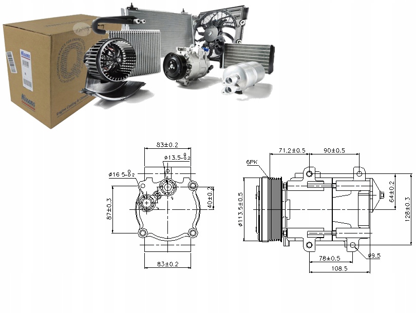 фото №1, Nis89046 компресор кондиціонера ford cougar, galax