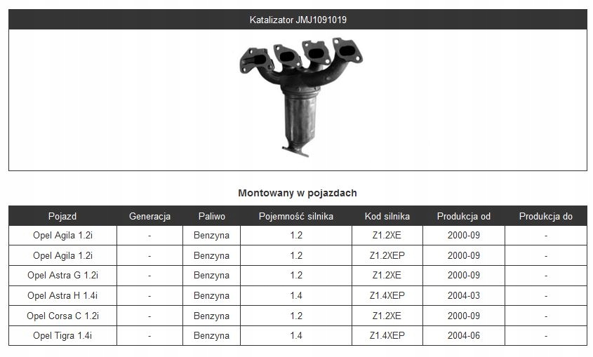 фото №10, Jmj 1091019fa катализатор