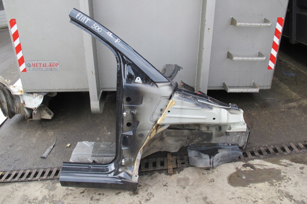 фото №1, Fiat 500 lift 312 15- четверть лонжерон подкрылок правая перед 876 nero