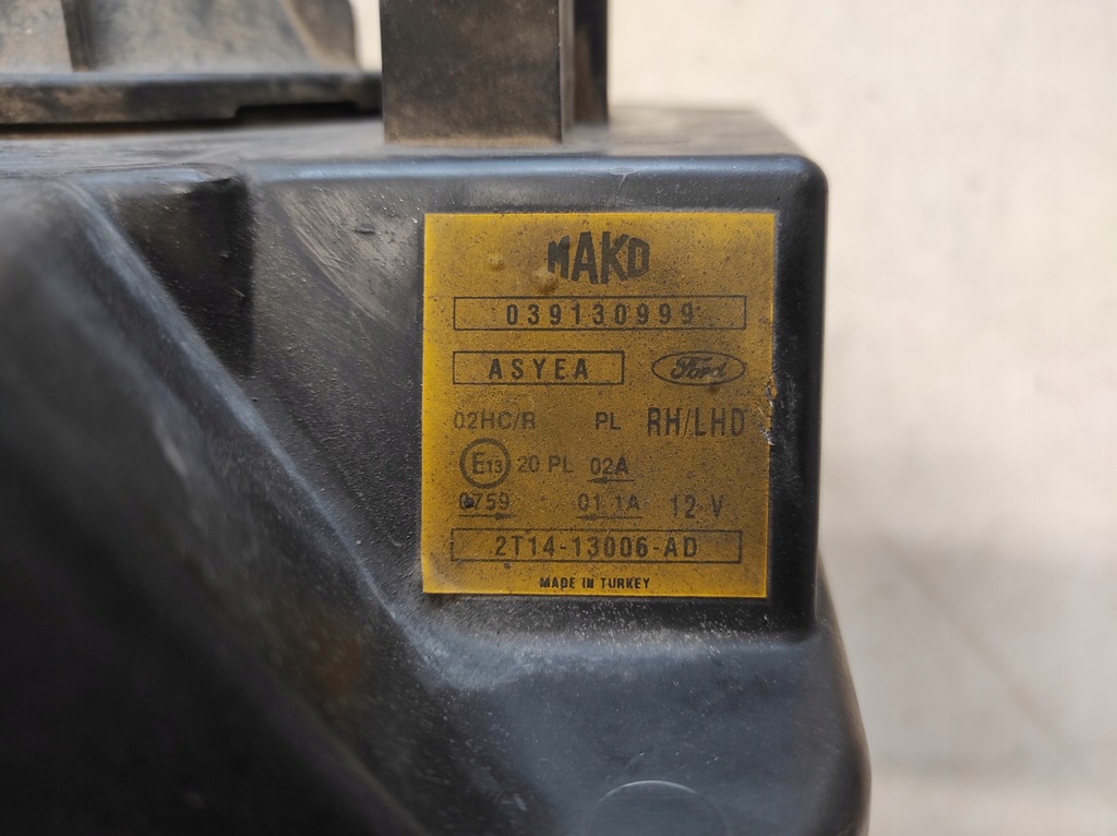 фото №8, Ford tourneo connect 1 i 02- лампа правая перед 2t14-13006-ad - cała