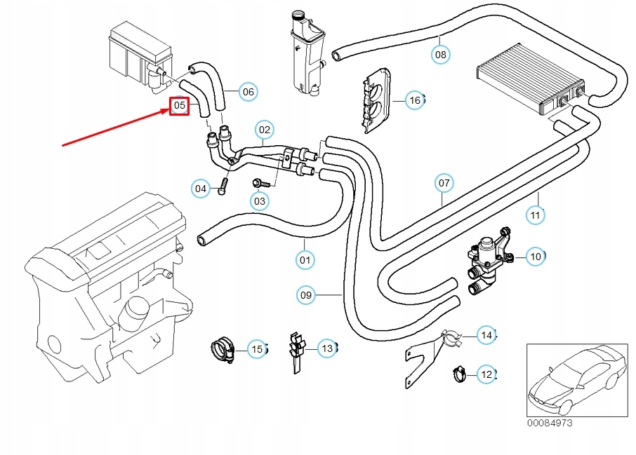 фото №10, Bmw 3 e46 дополнительный wąż отопителя двойной труба 64216902882 6902882