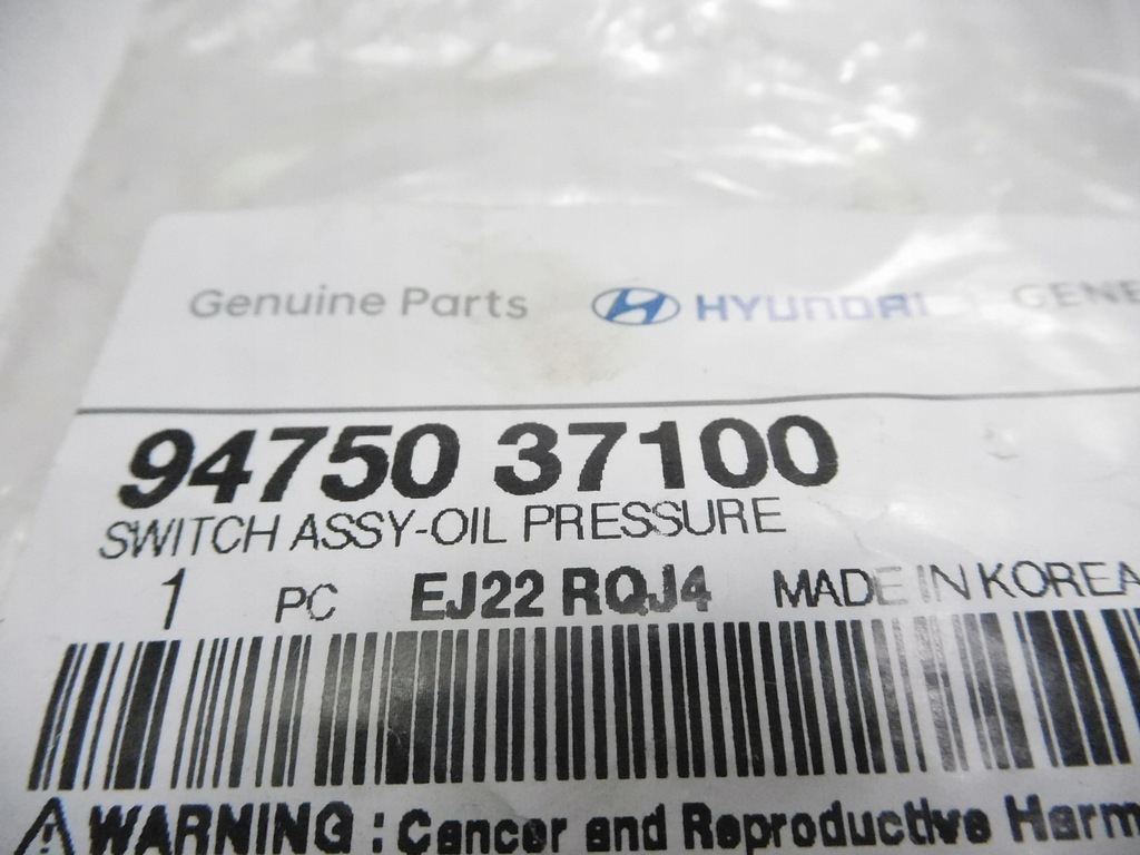 фото №6, Перемикач тиск оливи hyundai i30 i40 оригінальний номер 94750 37100