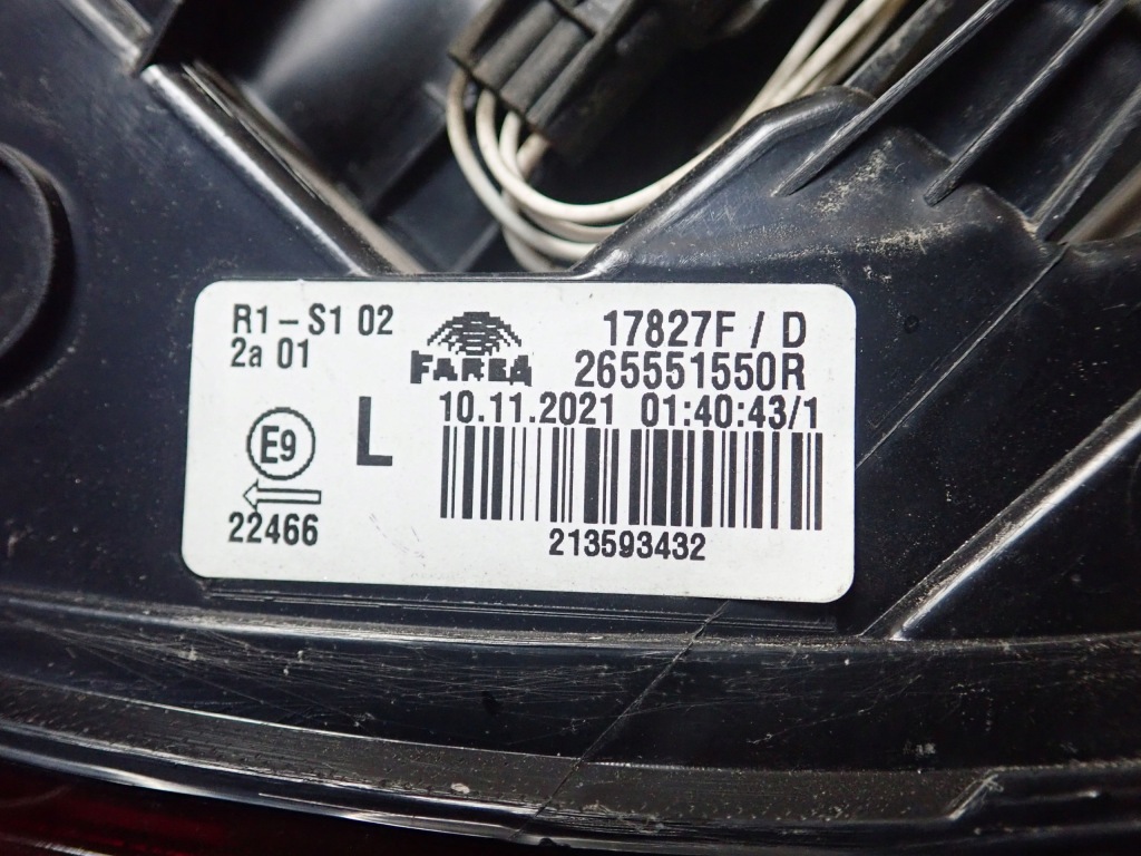 фото №7, Лампа лівий задня renault clio v 1,0 tce 2021r 265551550r 8497