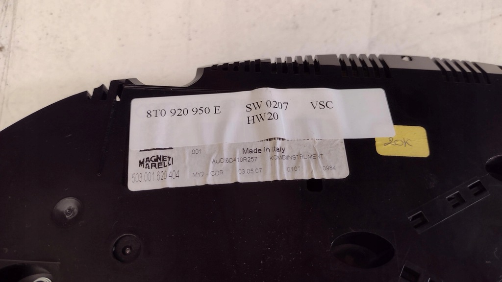 фото №7, Audi a5 8t tfsi счетчик приборная панель usa mph 8t0920950e