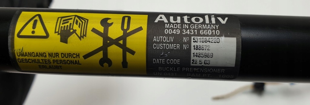 фото №3, Кліпса натягувач правий перед mini cooper s r53 eu