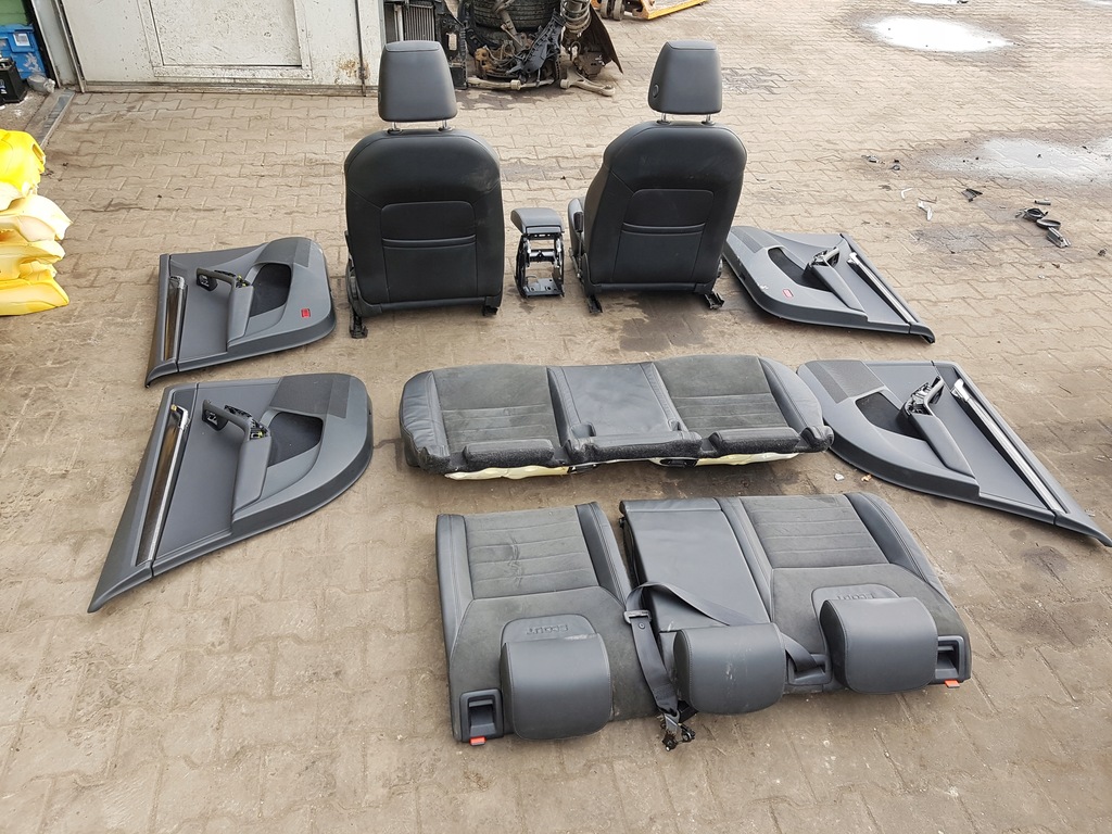 фото №11, Skoda octavia 3 iii kombi scout сиденья кожаный alcantara заднее сиденье обшивки