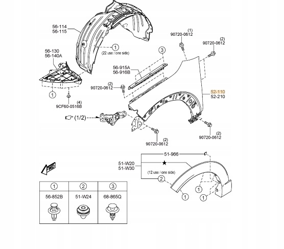 фото №1, Mazda оригінальний номер крила передній правий mazda cx30 dm