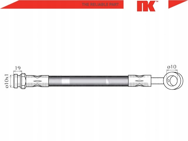 фото №3, Шланг гальмівний elast. hyundai перед matrix 01-1