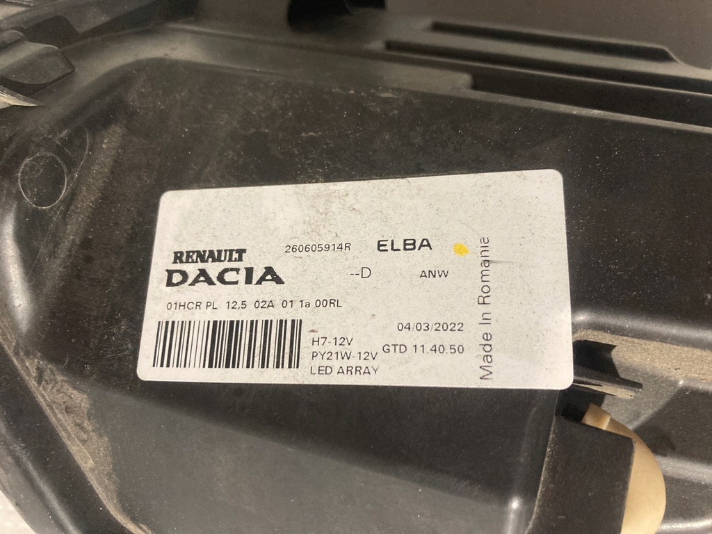 фото №10, Лампа перед левый led dacia sandero iii / jogger / logan 260605914r