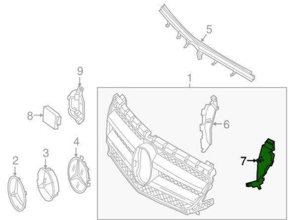 фото №1, Оригинальная воздуховод воздуха левая mercedes