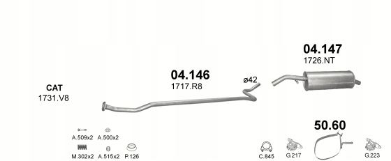 фото №7, Citroen c2 1.1 2003-2005 труба середня