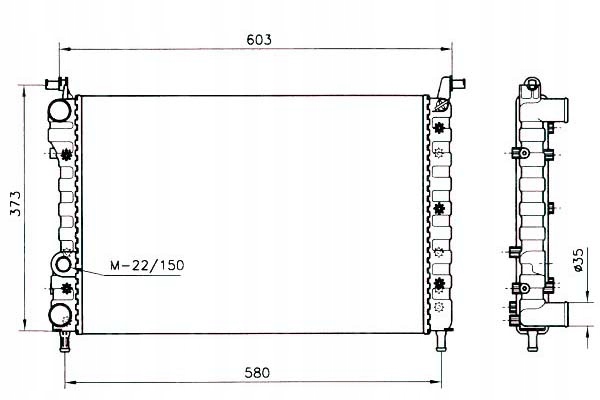 фото №1, Nrf радиатор fiat palio 1,2-1,6 nrf