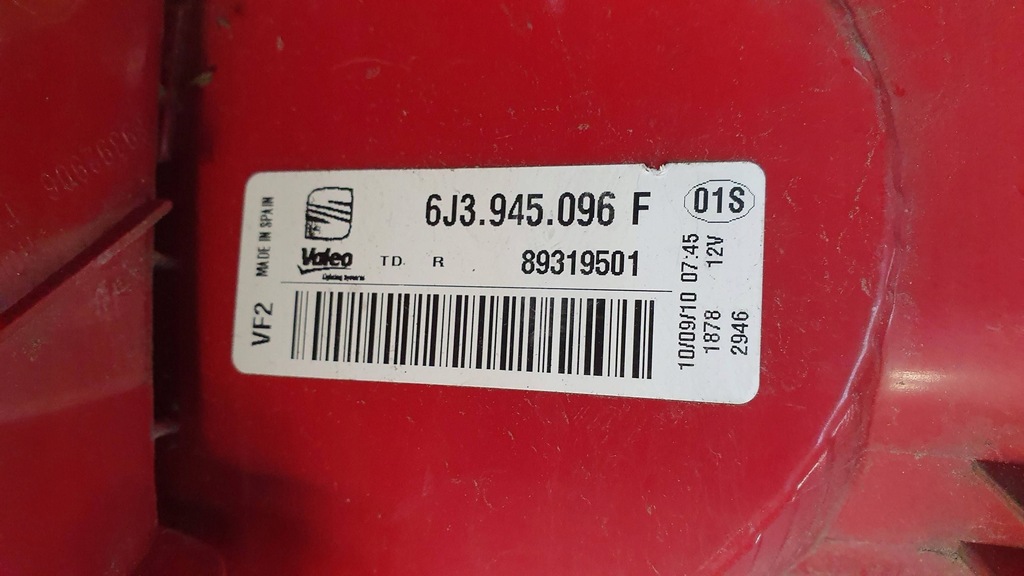 фото №9, Лампа задняя правая seat ibiza 6j3945096f 08-