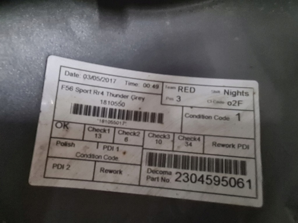 фото №7, Бампер задній mini cooper f56 sport