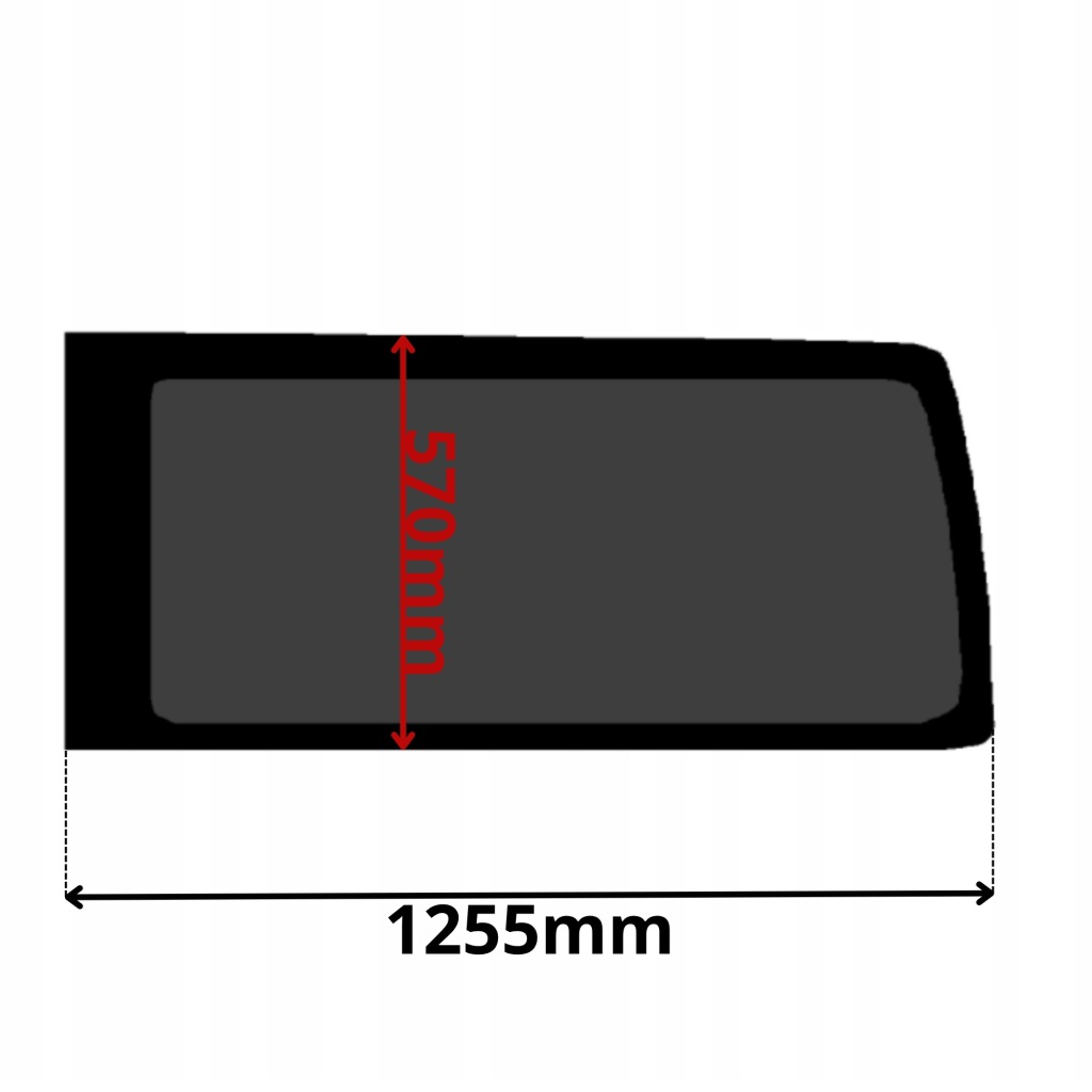 Купить Стекло боковое  левая бок задняя vw transporter t6 long 0158