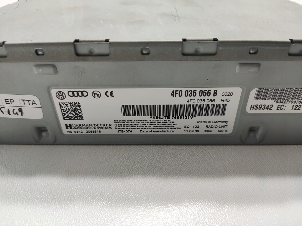 фото №4, Модуль тюнер радіо радіо audi q5 i 8r 4f0035056b 2008-2012