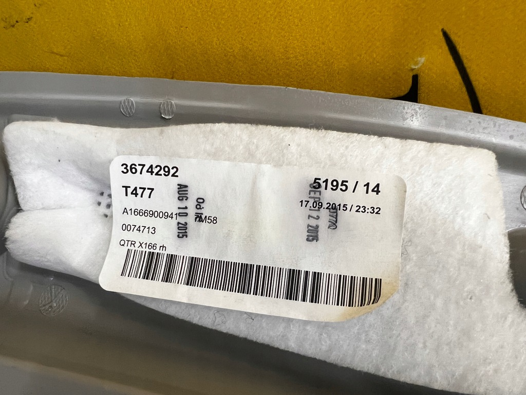 фото №9, Оббивка обшивка багажника задня правий права mercedes gl x166 alpaca gray