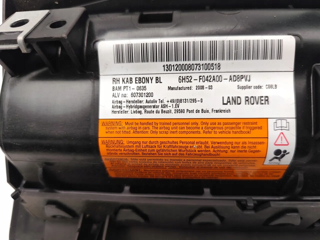 фото №7, Land rover freelander 2 подушка воздушная подушка безопасности защитная колени 2008