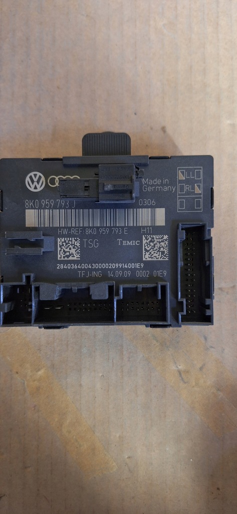 фото №1, Модуль дверь audi оригинальный номер 8k0959793e