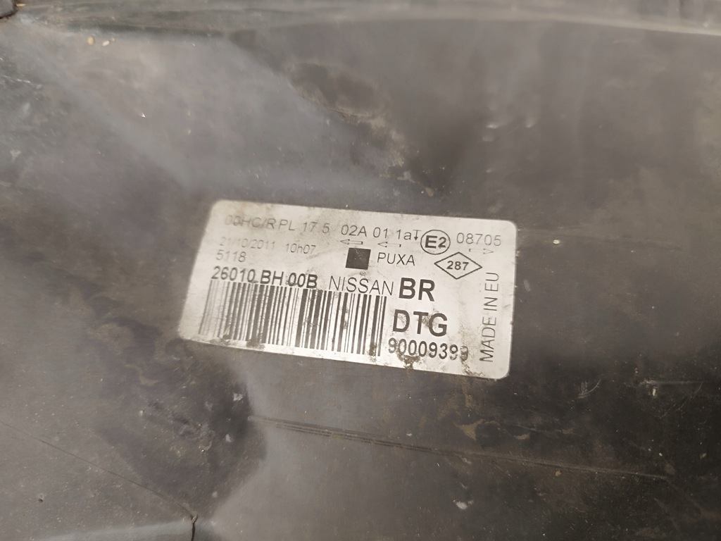 фото №13, Лампа права правий перед nissan note e11 lift lata 2009-2012 angielska