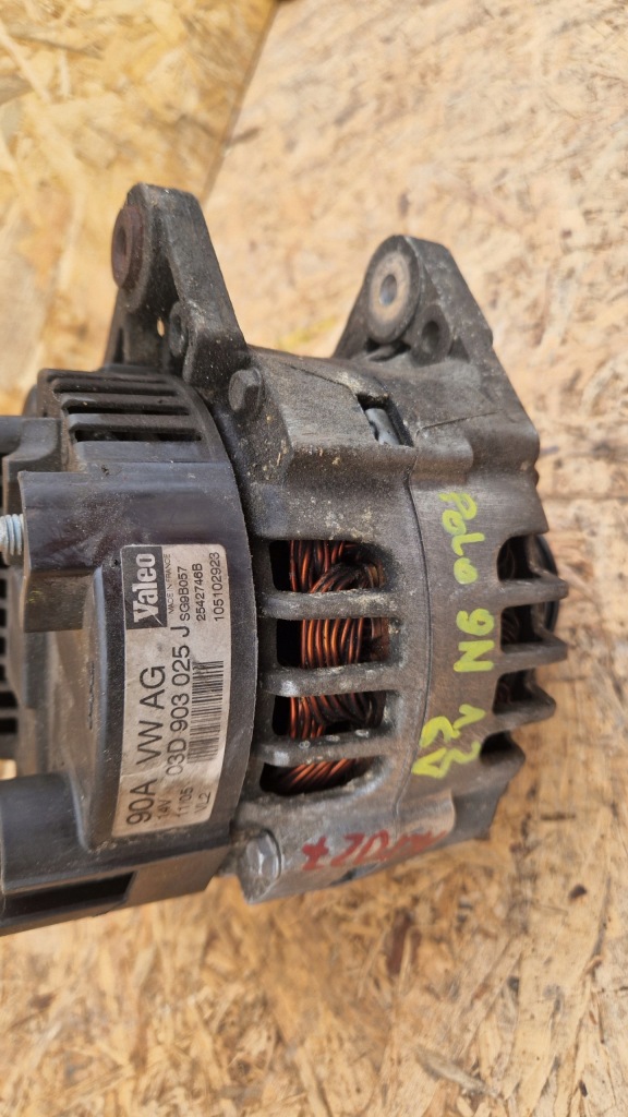 фото №6, Vw polo 9n 1.2 6v генератор оригинальный europa 03d903025j