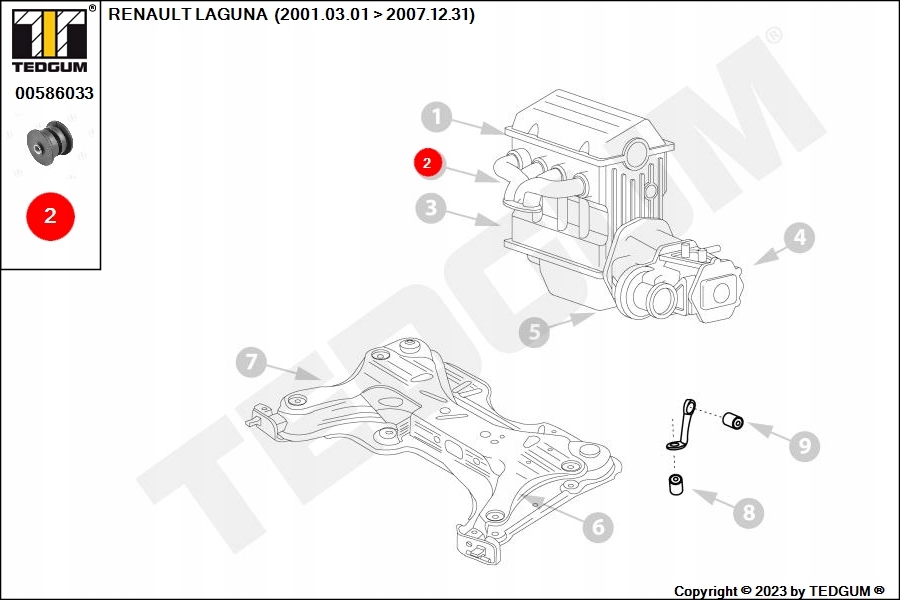 фото №11, Подушка двигуна tedgum 00586033 8200024812
