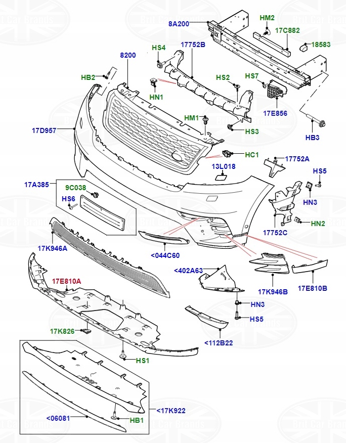 фото №2, Нижние накладка бампера land rover range rover velar l560 lr138277