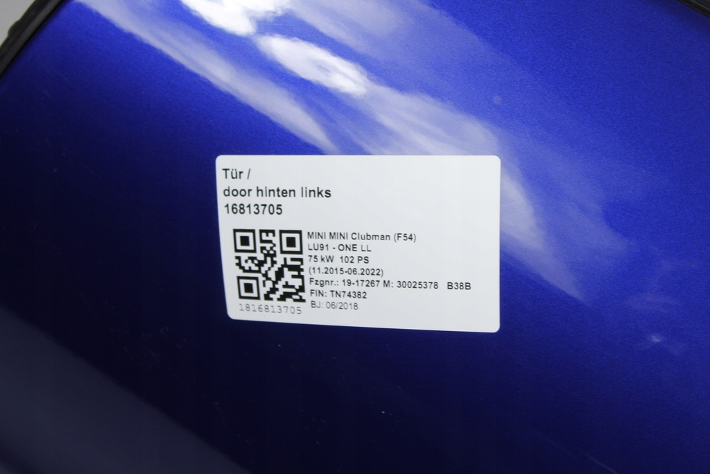 фото №2, Дверь левая задние mini f54 clubman starlight blue