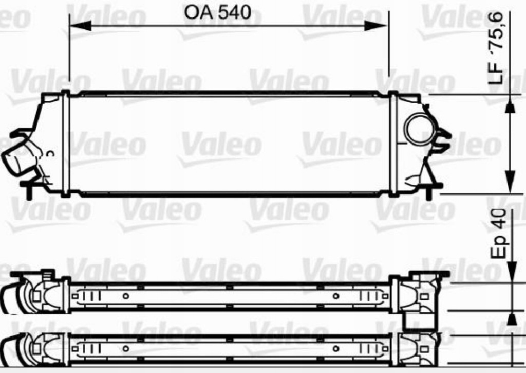 Купить Valeo интеркулер renault trafic 06-/vivaro 06- 2,0dci