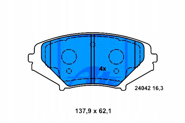 фото №1, Ate тормозные колодки тормозные mazda rx-8 1.3 08.03-06.12