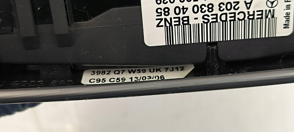 фото №8, Панель кондиціонера a2038304085 mercdes-benz c 160