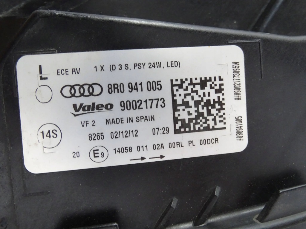 фото №5, Лампа перед передняя левая audi q5 8r lift