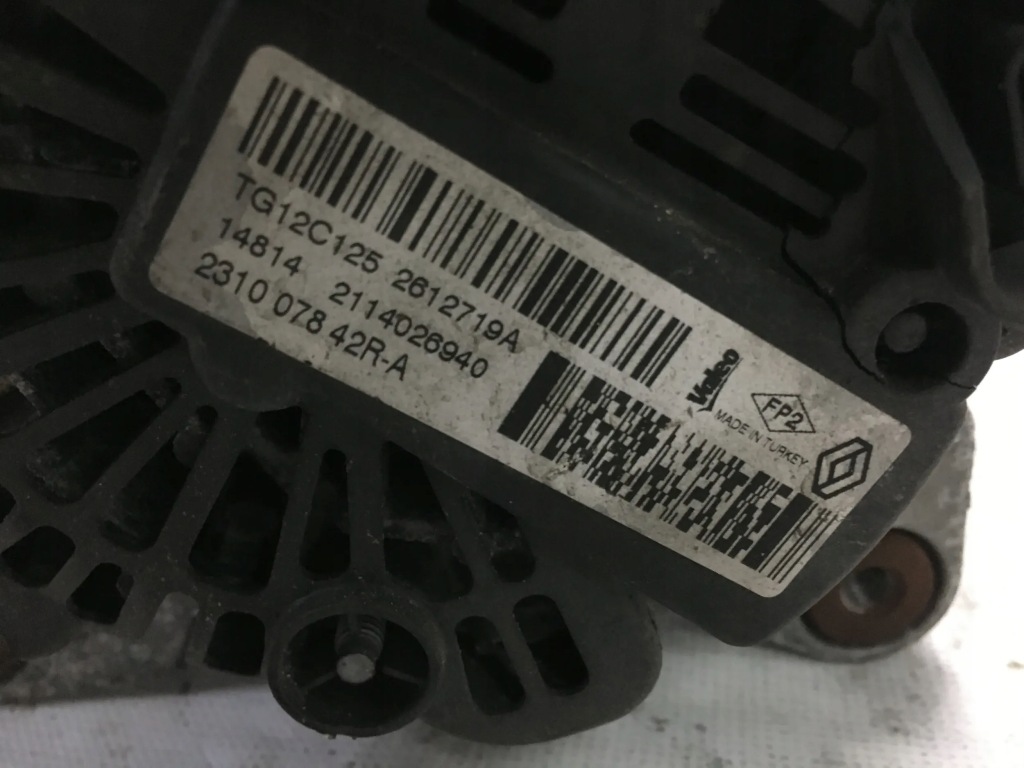 Генератор dacia renault 1.2 tce 231007842r Доставка