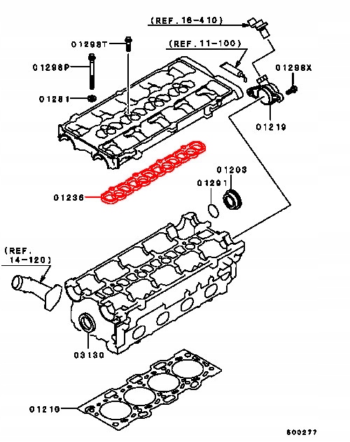 фото №2, Mitsubishi carisma прокладка колектор свічка 1.8l