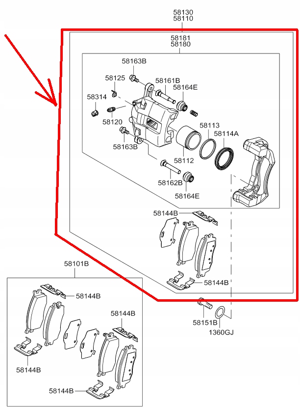 фото №6, Супорт гальмівний передній лівий kia rio 2005-2011