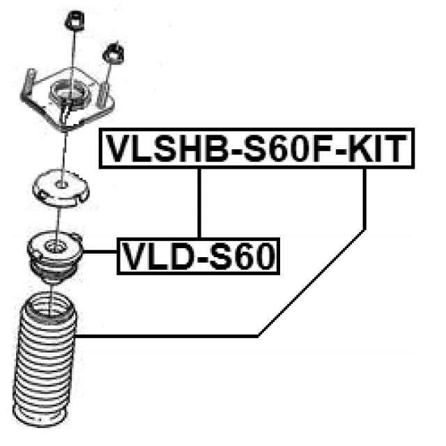 фото №4, Febest vlshb-s60f-kit набор защиты пылезащитный, амортизатор