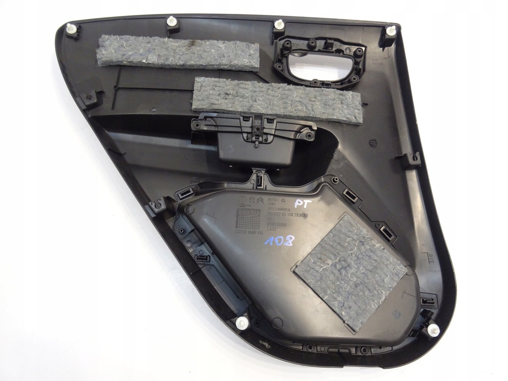 фото №12, Обшивка обивка дверь задняя citroen c1 ii toyota aygo ii peugeot 108 2014-