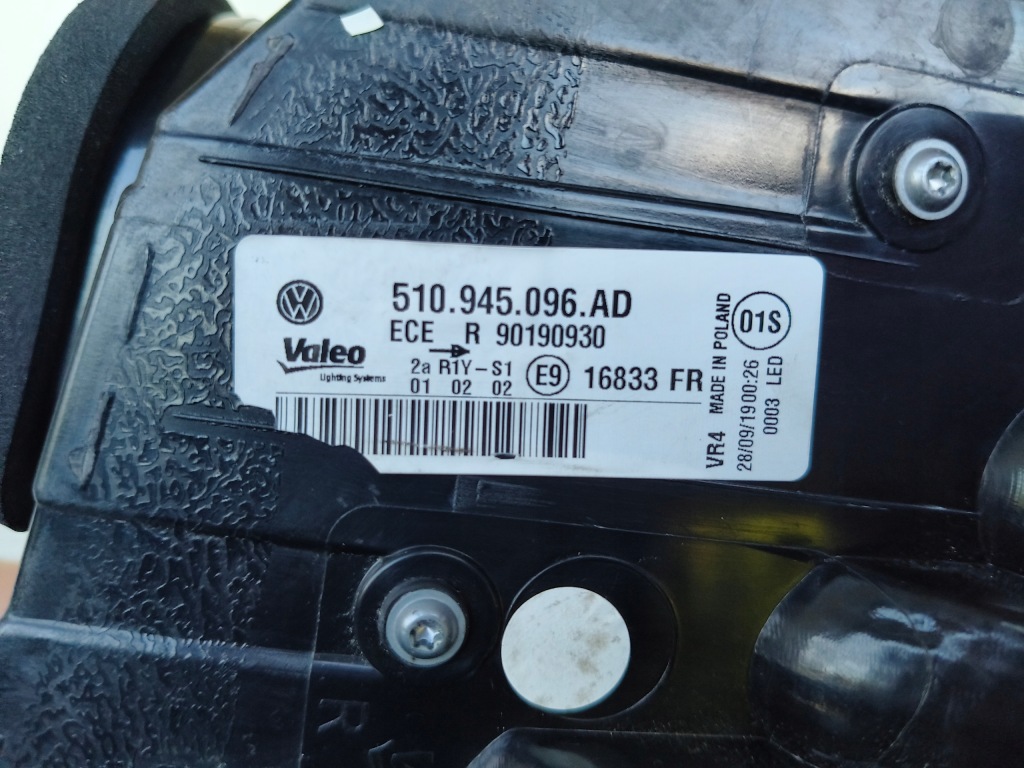 фото №7, Лампа правая задняя vw golf sportsvan 510 17- lift