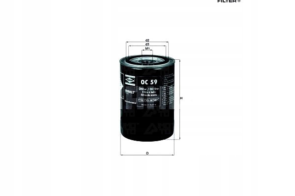 Фільтр оливи knecht oc59 Доставка